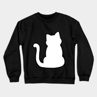 Bold White Cat Crewneck Sweatshirt